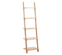 TMMLIJIPL Estantería expositora de 5 pisos, escalera inclinada para colgar en la pared, estante de almacenamiento para sala de estar, cocina, oficina, hogar, organizador de almacenamiento