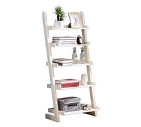 TMMLIJIPL Estantería expositora para sala de estar de 5 pisos con escalera inclinada decorativa, organizador de almacenamiento para el hogar (color: blanco, tamaño: 140 x 30 x 60 cm)