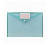 TMMLIJIPL Organizador de archivos, 4 unidades, transparente, color gelatina, tamaño A4, bolsa de almacenamiento de archivos, cierre de botón, carpeta de plástico para oficina, carpeta de