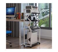 TMMLIJIPL Soporte de impresora móvil para oficina y hogar, soporte de almacenamiento de 4 capas, organizador de pie, estante de almacenamiento móvil con ruedas para el hogar, oficina (color: E) (H)
