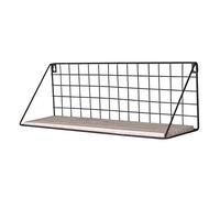 TMMLIJIPL Soporte de pared para macetas, estante de hierro para plantas de pared, para colgar en la pared, soporte para plantas, soporte para jardinería, e (color: negro y madera. Tamaño: B)