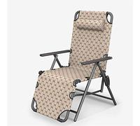 TMMLIJIPL Tumbona reclinable plegable, 10 posiciones, ajustable, color marrón, para exteriores, jardín, cubierta (sin cojín)