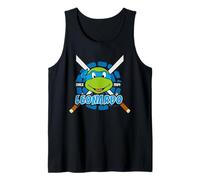 TMNT Adolescentes Mutantes Ninja Tortugas Leonardo 80s Pose Clásico Camiseta sin Mangas
