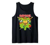 TMNT Adolescentes Mutantes Ninja Tortugas Raphael Fresco Crudo Clásico Camiseta sin Mangas