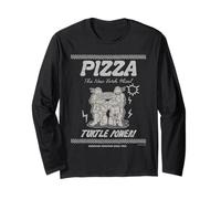 TMNT Classic Retro Megamix Pizza NY Tortugas Ninja 80s Foodie Manga Larga