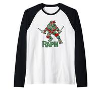 TMNT Classic Retro Megamix Shadow Ninja Turtles Raph Urban Camiseta Manga Raglan