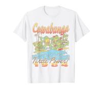 TMNT Cowabunga Surfing Turtles Retro 80's Cartoon Camiseta