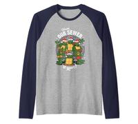 TMNT From Our Sewer to Yours Happy Holidays Camiseta Manga Raglan