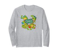 TMNT Heroes en una Pose de Half Shell Turtle Power Team de los 80 Manga Larga