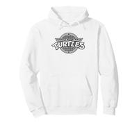 TMNT Heroes Half Shell - Logotipo Oficial de Las Tortugas en Escala de Grises de los años 80 Sudadera con Capucha
