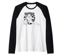 TMNT Leonardo Lead Ninja Hero Plantilla Graffiti Pose Classic Camiseta Manga Raglan