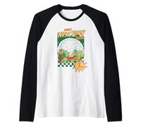 TMNT New York Pizza Slices Ad Retro Turtle Cartoon Camiseta Manga Raglan