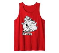 TMNT Rock Steady Sketch Punk Letters 90's Cartoon Camiseta sin Mangas