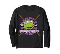TMNT Teenage Mutant Ninja Turtles Donatello 80s Face Classic Manga Larga