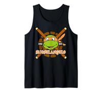 TMNT Teenage Mutant Ninja Turtles Michelangelo 84 Face Retro Camiseta sin Mangas