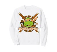 TMNT Teenage Mutant Ninja Turtles Michelangelo 84 Retro Face Sudadera
