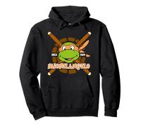 TMNT Teenage Mutant Ninja Turtles Michelangelo 84 Retro Face Sudadera con Capucha