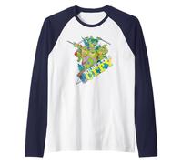 TMNT Teenage Mutant Ninja Turtles NYC City Hero Vintage Fun Camiseta Manga Raglan
