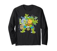 TMNT Tortugas Ninja Mutantes Adolescentes Leo Pose 80s Pizza Lover Manga Larga