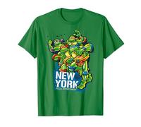 TMNT Tortugas Ninja Mutantes Adolescentes Nueva York Pizza NYC Clásico Camiseta