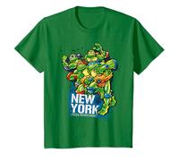 TMNT Tortugas Ninja Mutantes Adolescentes Nueva York Pizza NYC Clásico Camiseta
