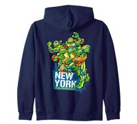 TMNT Tortugas Ninja Mutantes Adolescentes Nueva York Pizza NYC Clásico Sudadera con Capucha