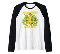 TMNT Turtle Power Best Friends Turtles Abril Retro Cartoon Camiseta Manga Raglan
