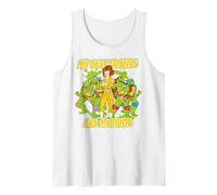 TMNT Turtle Power Best Friends Turtles Abril Retro Cartoon Camiseta sin Mangas