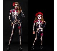 TMOYJPX Mono Mujer Chicas Niñas Gracioso Ajustado Halloween Fiesta Elegante Ceremonia Carnaval (6-7 años, Negro)