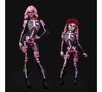 TMOYJPX Mono Mujer Chicas Niñas Gracioso Ajustado Halloween Fiesta Elegante Ceremonia Carnaval (6-7 años, Rosa)