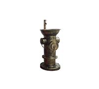 TMPTY Pedestal Lavabo con Grifo, Boca De Incendio Estilo Retro Americano Metal Arte De Hierro Lavabo De Pie Fregaderos (Color : Bronze)