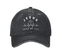 TMQZHQAVH Jesucristo, Hombres, Gorra de béisbol Femenina, Jesús me salvó la Vida, Gorras Vaqueras desgastadas, tocados Vintage para Correr al Aire Libre y Golf Ajustables