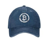 TMQZHQAVH Moda Personalizada de algodón con símbolo de Bitcoin Gorra de béisbol para Mujeres Traders de criptomonedas Transpirables Vintage de BTC Friki para papá Gorra al Aire Libre