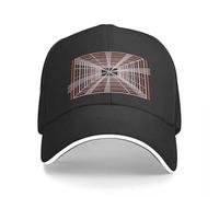 TMQZHQAVH Perspectiva Punto de Fuga diseño geométrico (Gris, Rojo) Gorra de béisbol Gorra Divertida Sombrero de Caballo Diseñador Hombre Femenino