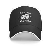 TMQZHQAVH Sonríe Ahora Llora más Tarde Chicana Chicana Arte Regalo Gorra de béisbol Moda Fiesta de Playa Gorra de Playa Outlet de Playa para Mujeres 2025 Hombres