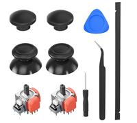 TMR PS5 Joysticks de Repuesto para Mando PlayStation DualSense & DualSense Edge, Efecto Hall Anti-Drift Joysticks Electromagnético para PS5 con Kit de Reparación y 2 Pares Thumbstick Grips, 2 Paquete