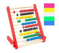 TMRBBesty Ábaco,Abacus Matematicas,Ábaco de Madera,Ábaco De Madera para Niños,Abaco Infantil Madera,con 100 Palitos Contadores,Juego de Rompecabezas Educativo para niños Mayores de 3 años