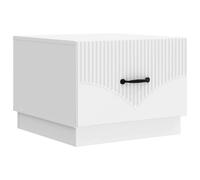 Tmriohed Mesa de centro con cajón, color blanco, 49 x 50 x 37 cm, madera | Mesa de café compacta para el salón con práctico cajón y cuerpo resistente de madera.