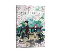 TMRL Póster de anime Una voz silenciosa para pared, póster de música, álbumes y películas, pintura decorativa para sala de estar, dormitorio, 20 x 30 cm, estilo marco