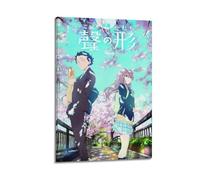 TMRL Póster de la película de anime Una voz silenciosa para pared, álbumes de música y películas, pintura decorativa para sala de estar, dormitorio, 60 x 90 cm, estilo marco