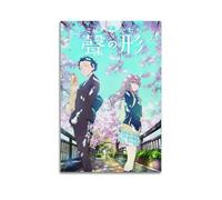 TMRL Póster de la película de anime Una voz silenciosa para pared, álbumes de música y películas, pintura decorativa para sala de estar, dormitorio, 60 x 90 cm, estilo sin marco