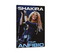 TMRL Shakira - Álbum de música de canciones, póster personal en lienzo, decoración de pared, sala de estar, dormitorio familiar moderno, 60 x 90 cm, estilo marco