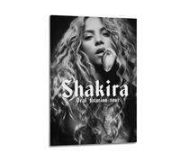 TMRL Shakira - Álbum de música de canciones, póster personal en lienzo, decoración de pared, sala de estar, dormitorio familiar moderno, 60 x 90 cm, estilo marco