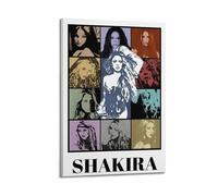 TMRL Shakira - Álbum de música de canciones, póster personal en lienzo, decoración de pared, sala de estar, dormitorio familiar, 20 x 30 cm, estilo marco