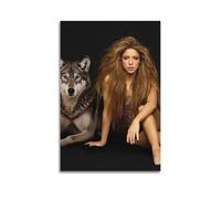 TMRL Shakira - Álbum de música de canciones, póster personal en lienzo, decoración de pared, sala de estar, dormitorio familiar, 20 x 30 cm, estilo sin marco
