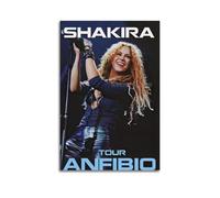 TMRL Shakira - Álbum de música de canciones, póster personal en lienzo, decoración de pared, sala de estar, dormitorio familiar, 30 x 45 cm, estilo sin marco