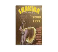 TMRL Shakira - Álbum de música de canciones, póster personal en lienzo, decoración de pared, sala de estar, dormitorio familiar, 40 x 60 cm, estilo sin marco
