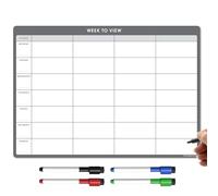 TMS A3 Agenda semanal magnético para nevera | planificador de comidas, calendario o pizarra de notas | planificación de tareas familiares o empresariales | con 4 bolígrafos lavables [42 x 30 cm]