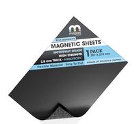 TMS Hoja magnética Extra Fuerte A4 | Imán Autoadhesivo para Manualidades, fabricación de Carteles y más | Grado de vehículo de autopista con Potente tracción y Agarre [30 x 21 cm, 2 mm de Grosor]