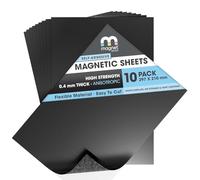 TMS - Hojas magnéticas A4/A2 (extrafuertes, 10 hojas A4, 0,4 mm de grosor, autoadhesivas)